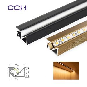 Recessed inclined light strip